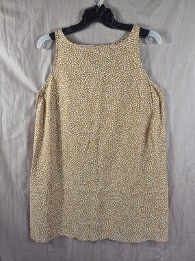 Ava & Viv Women's Mustard Yellow w/Florals Linen Summer Shift Mini Dress Size 2X